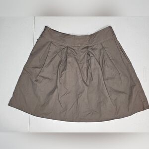 Kiup Skater Skirt A-line 100% Cotton Brown Chocolate Mini Size Medium